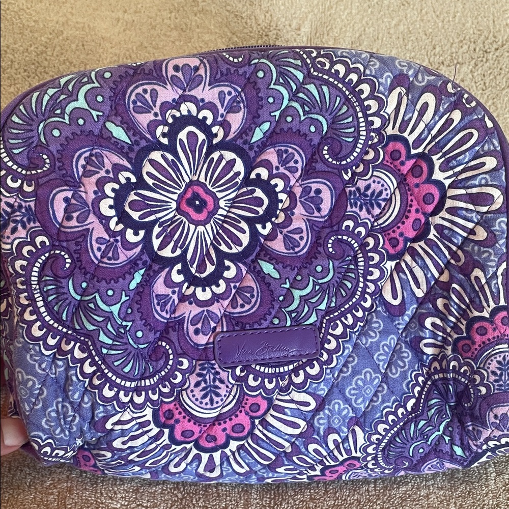 Vera Bradley Purple and Pink Mandala Cosmetic Bag